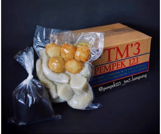 a bag of food next to a box