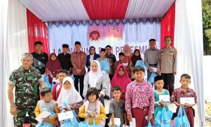 kapolsek cibadak polres lebak hadiri launching mbg