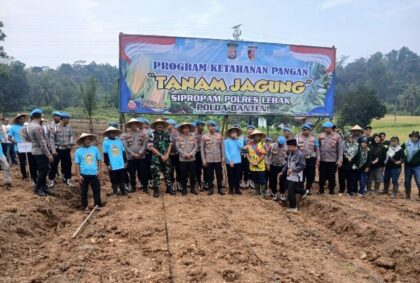 polda banten polres lebak tanam jagung