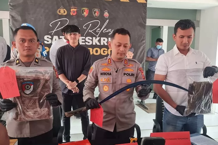 polres bogor ungkap pelaku pembunuhan tawuran antarwarga di jasinga