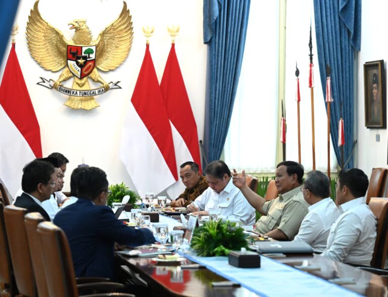 rapat terbatas presiden prabowo subianto dengan sejumlah menteri kabinet