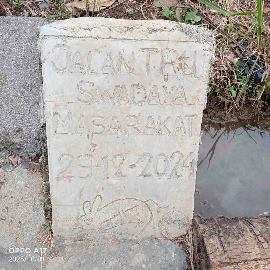 Dugaan Penyalahgunaan Dana Insentif Desa di Kayu Ubi, Tanggamus, Disorot LPAKN RI PROJAMIN 4 prasasti jalan