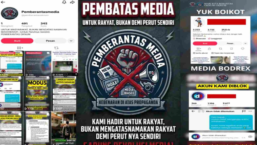 Akun TikTok yang memuat narasi wartawan ilegal dan menjadi sorotan publik