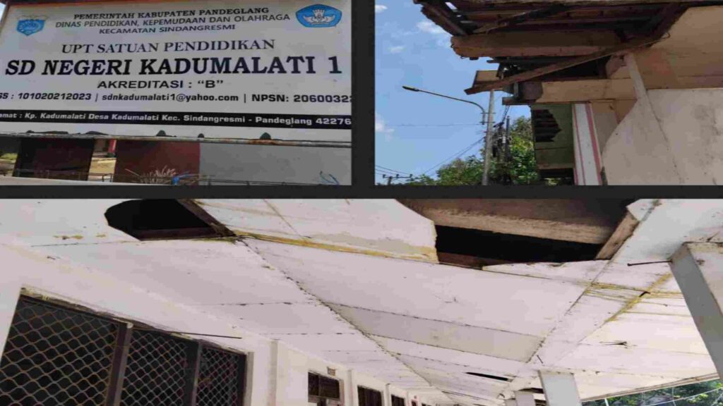 Kondisi bangunan SDN Kadumalati 1 Pandeglang rusak diduga terkait pengelolaan dana BOS