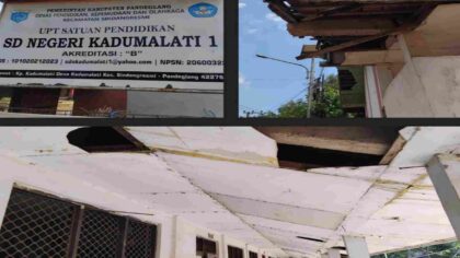 Kondisi bangunan SDN Kadumalati 1 Pandeglang rusak diduga terkait pengelolaan dana BOS